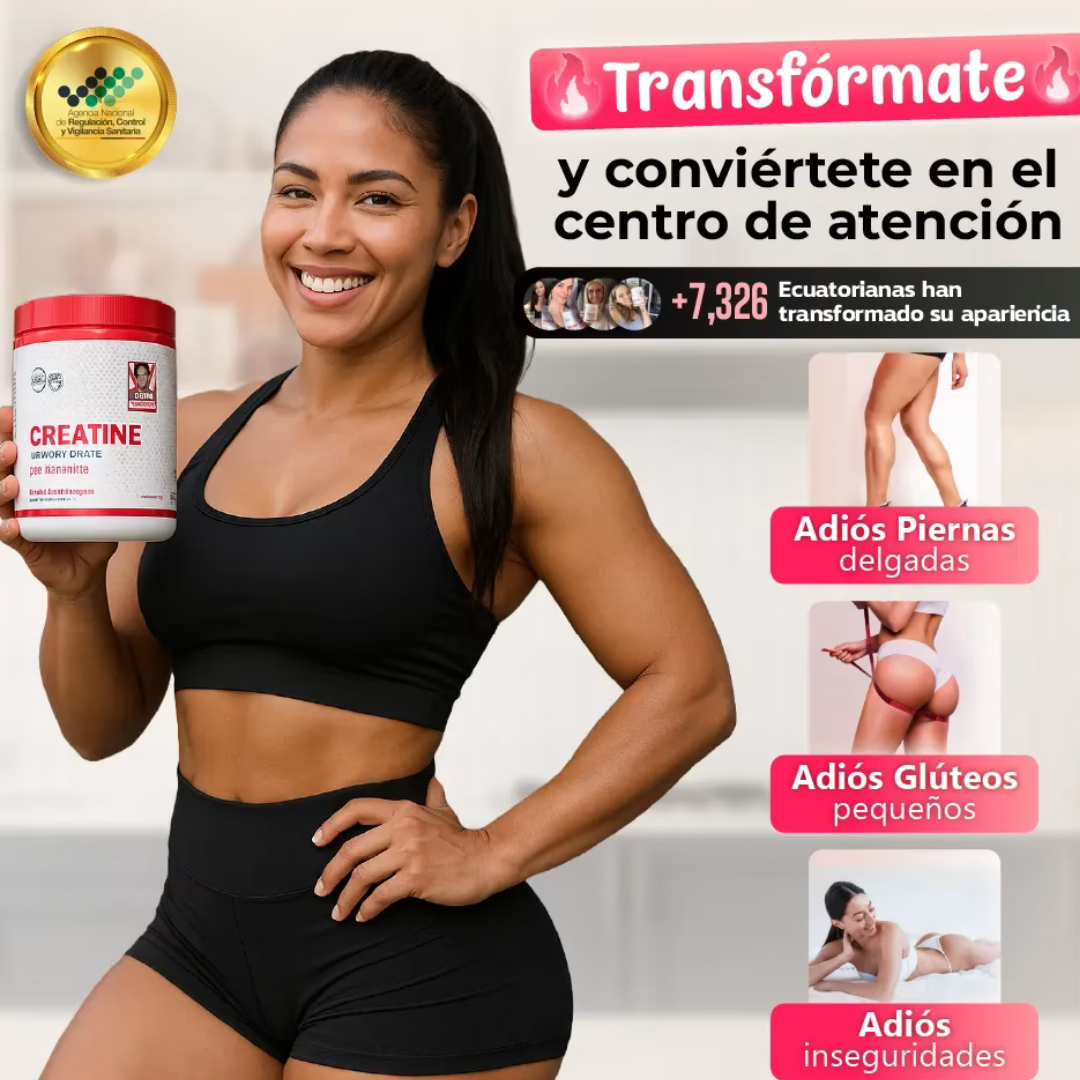 CREATINE MONOHYDRATADA ORIGINAL PARA MUJERES 🍑 3 EN 1 (+COLAGENO) + ENVIO GRATIS 🎁